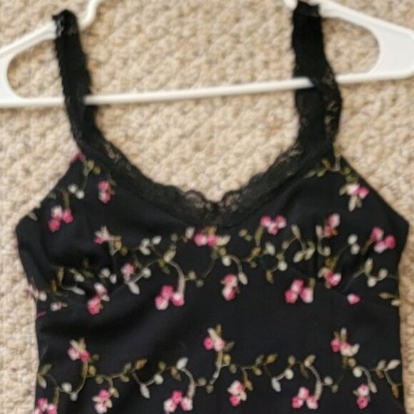 LOVE SOUP Y2K Whimsigoth Dress Babydoll Black Grunge Fairy Floral Lace Rose NWOT - Picture 5 of 14